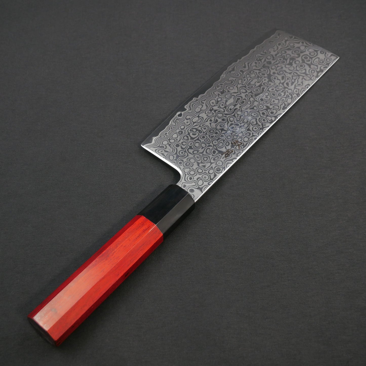 Cobalt Steel Damascus Broad Nakiri Satine Octagonal Handle