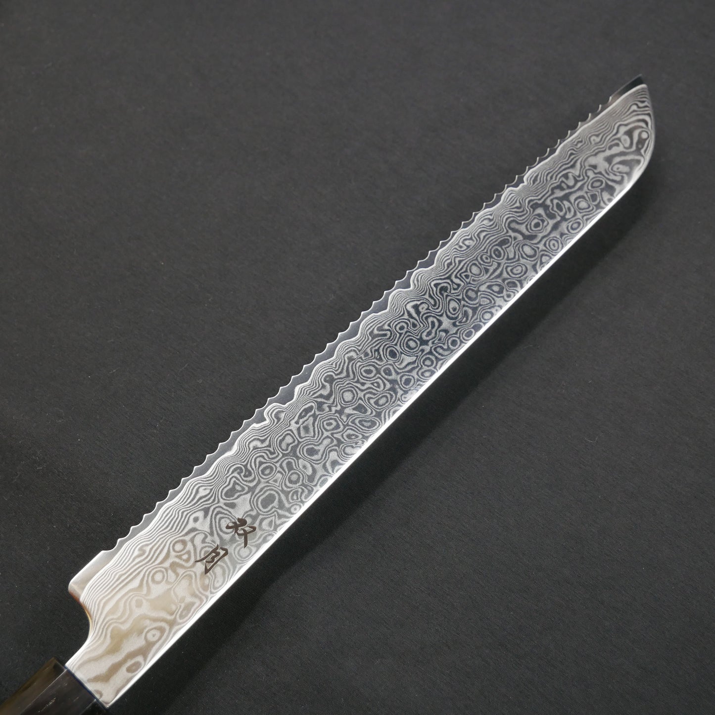 Cobalt Steel Damascus Bread Knife Satine Octagonal Handle
