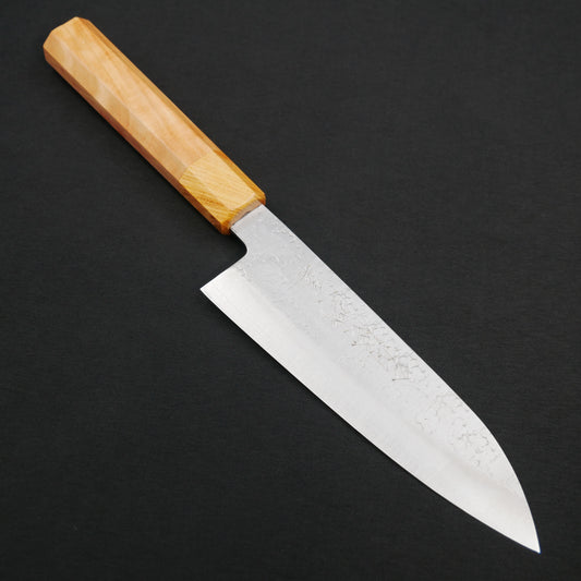 Silver#3 Stainless Steel Tsuchime Santoku Sakura Octagonal Handle