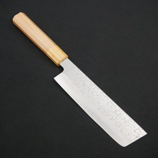 Silver#3 Stainless Steel Tsuchime Nakiri Sakura Octagonal Handle