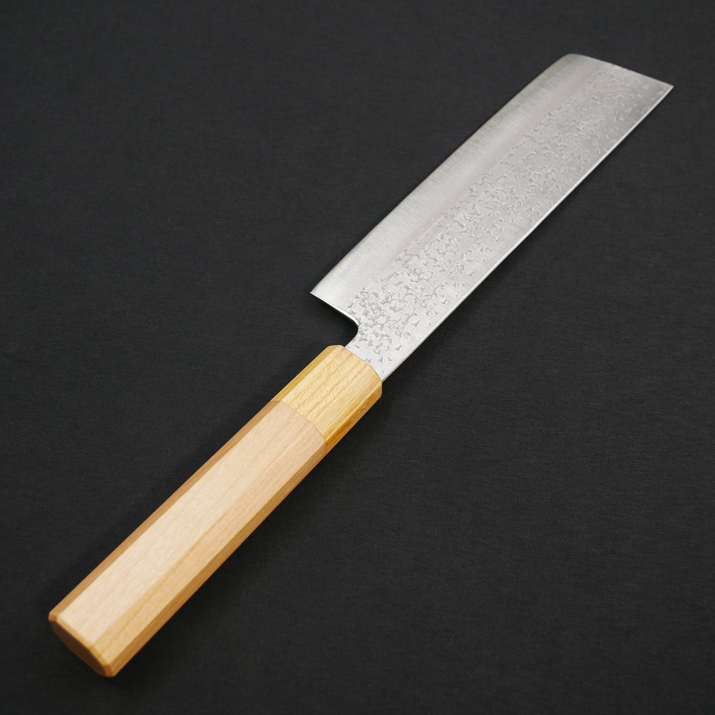 Silver#3 Stainless Steel Tsuchime Nakiri Sakura Octagonal Handle