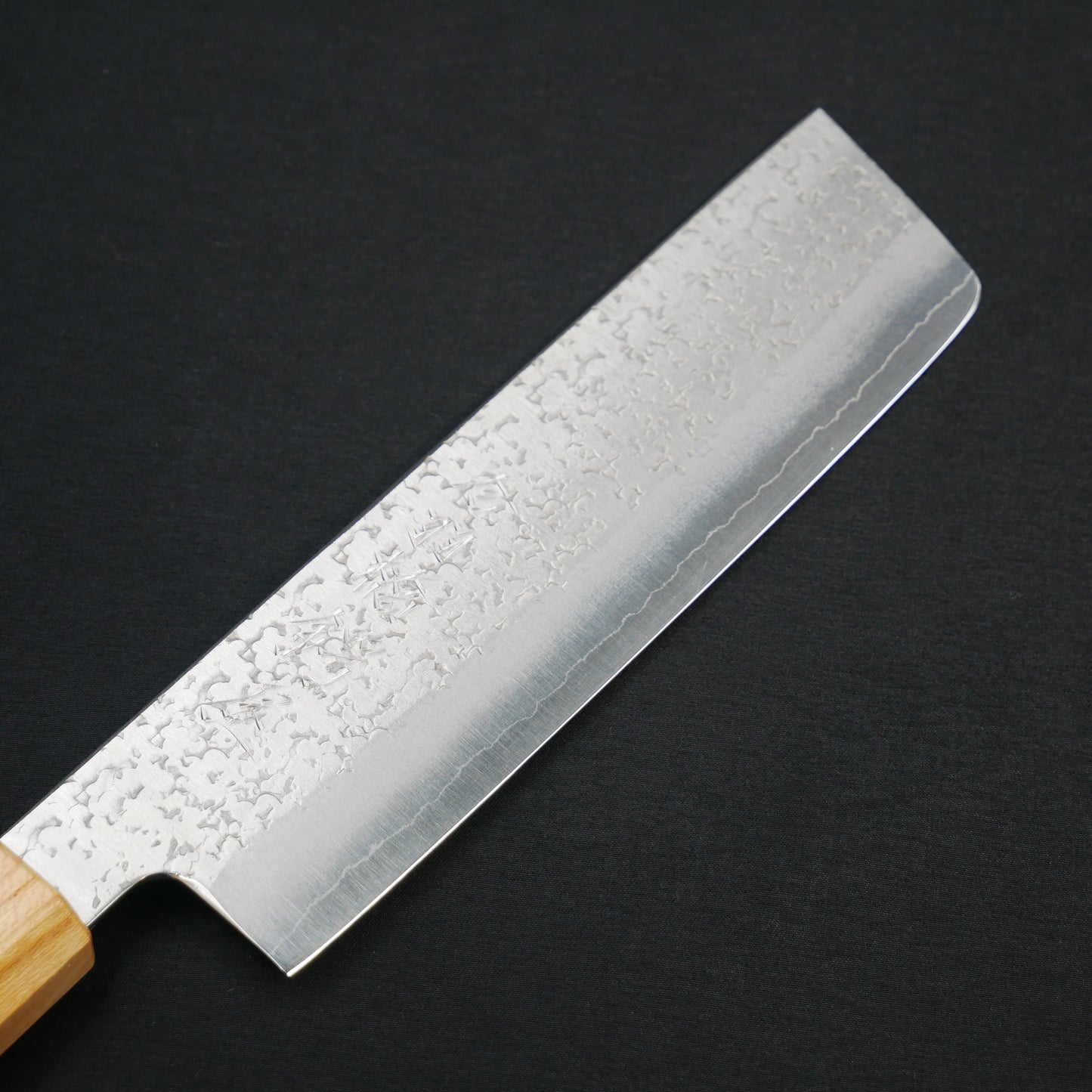 Silver#3 Stainless Steel Tsuchime Nakiri Sakura Octagonal Handle