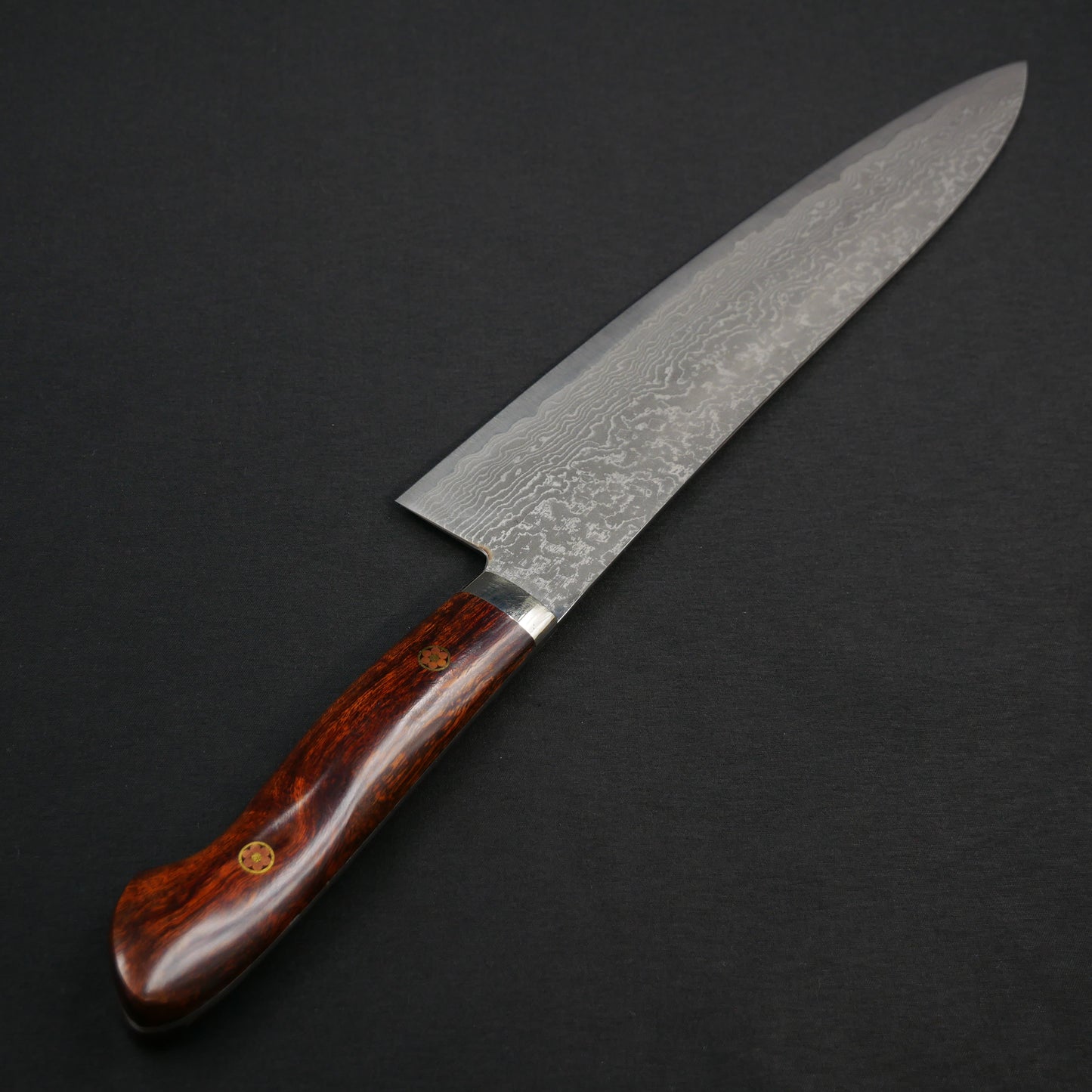 Tanaka Shigeki HSS Damascus Gyuto Ironwood Handle