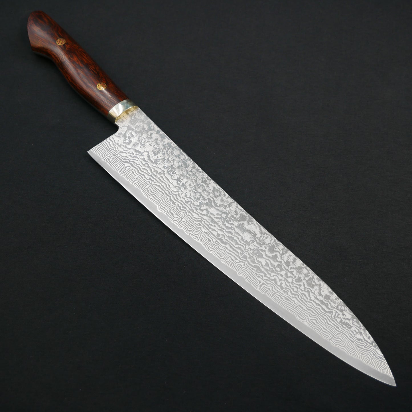 Tanaka Shigeki HSS Damascus Gyuto Ironwood Handle