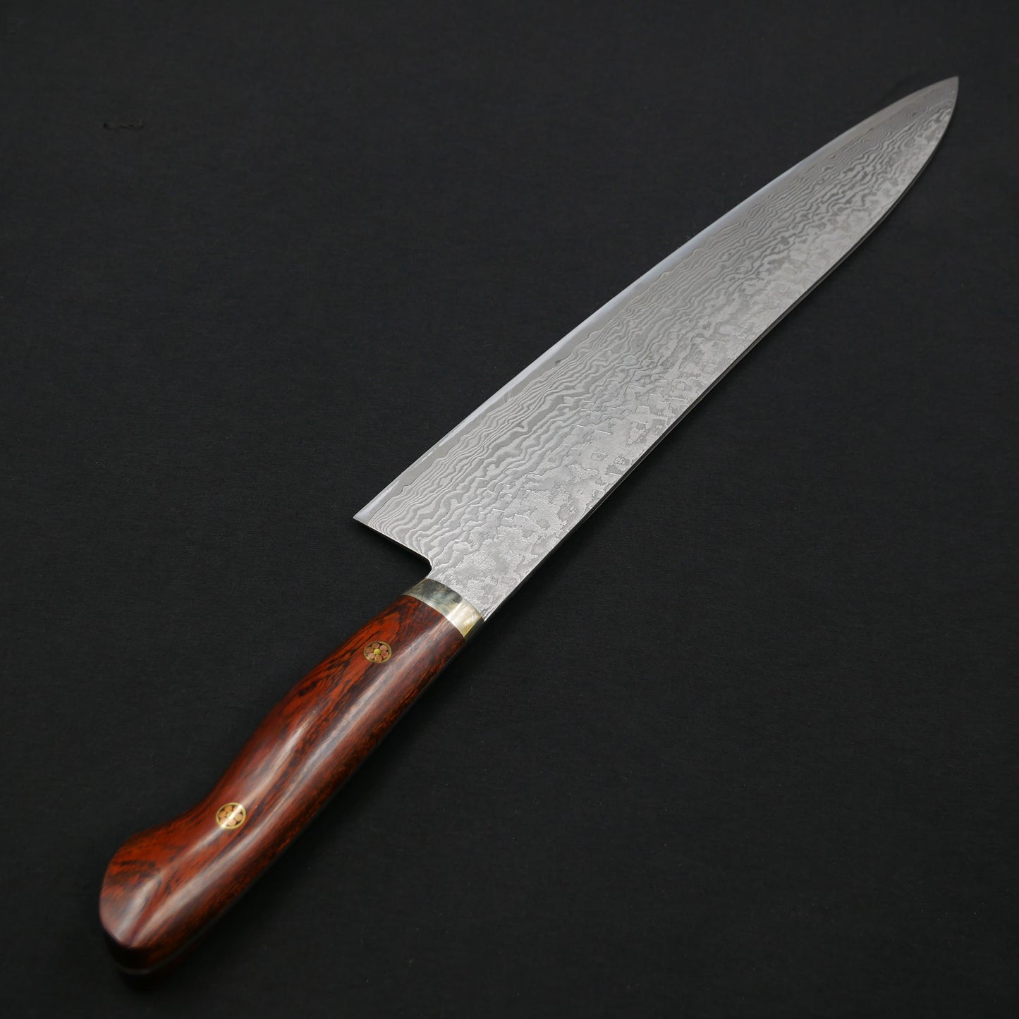 Tanaka Shigeki HSS Damascus Gyuto Ironwood Handle