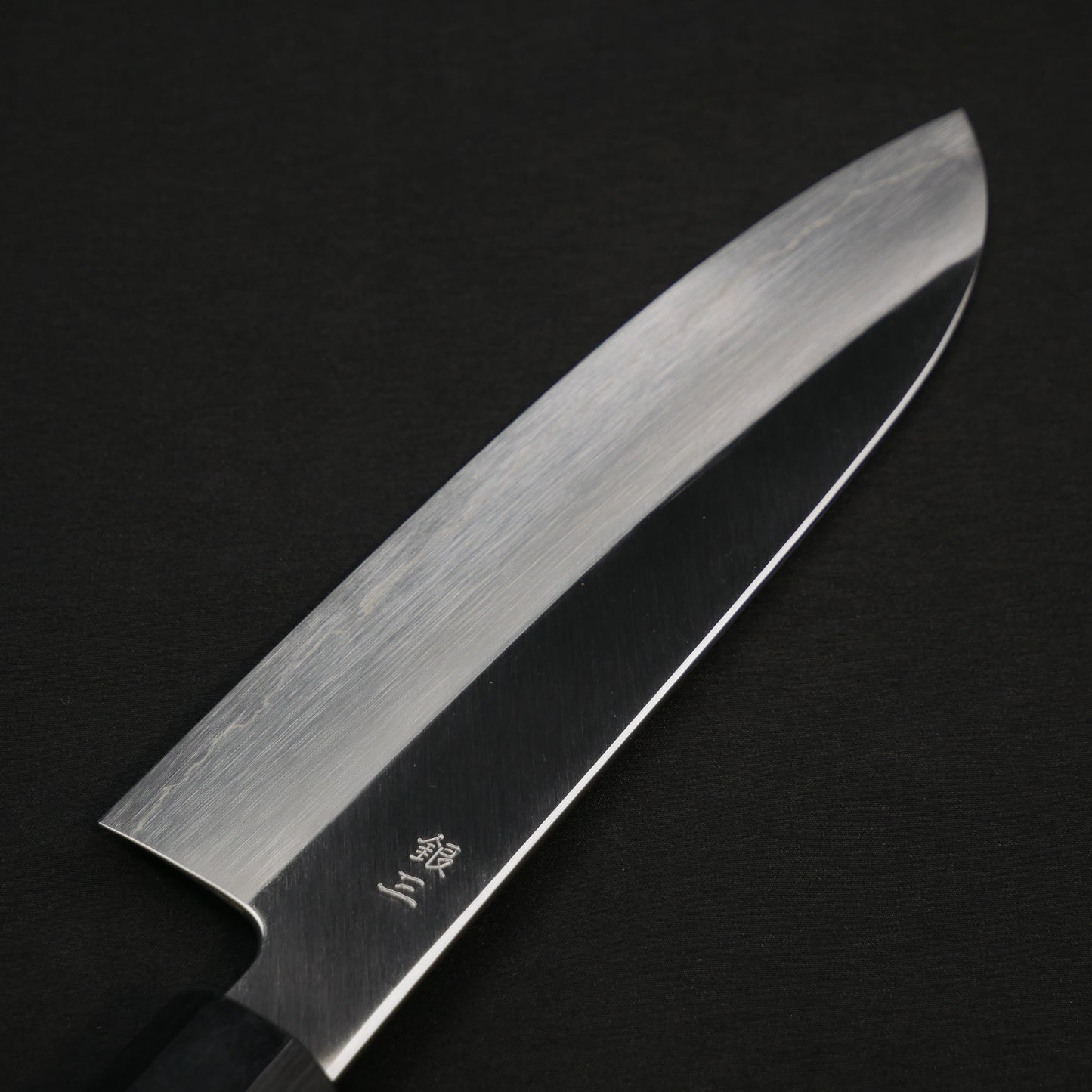 Silver#3 Stainless Steel Santoku Ebony Octagonal Handle