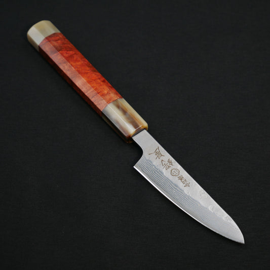 Molybdenum Steel Multilayer Nashiji Paring Karin Burl Octagonal Handle