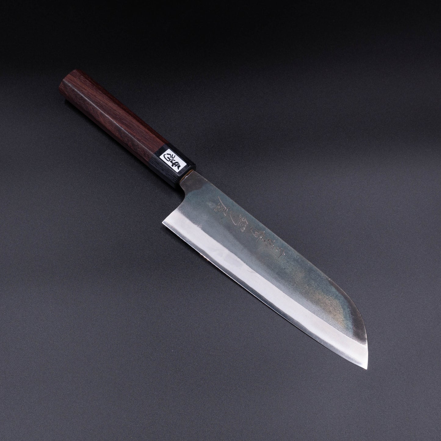 Yoshida Hamono ZDP189 Kurouchi Santoku Rosewood Octagonal Handle