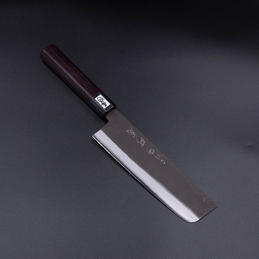 Yoshida Hamono ZDP189 Kurouchi Nakiri Rosewood Octagonal Handle