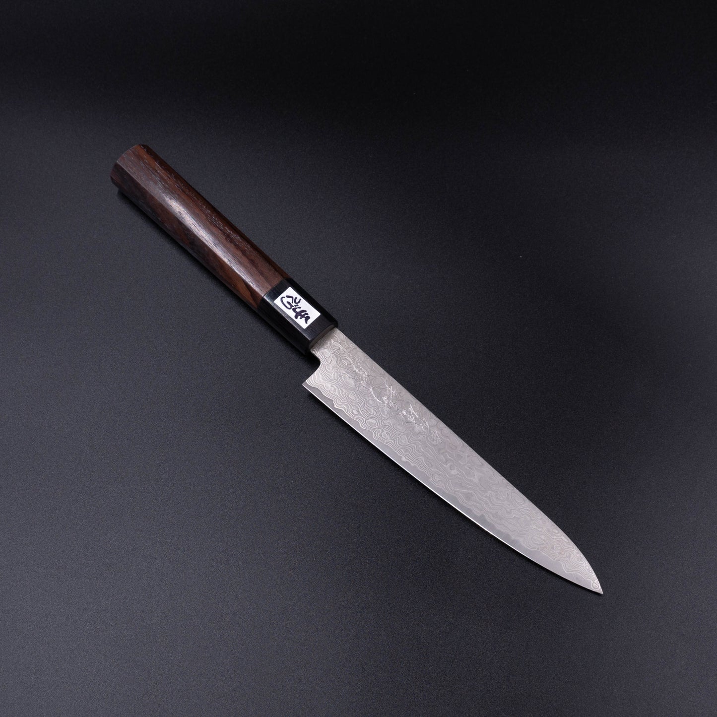 Damasucus Stainless Steel Petty Rosewood Octagonal Handle