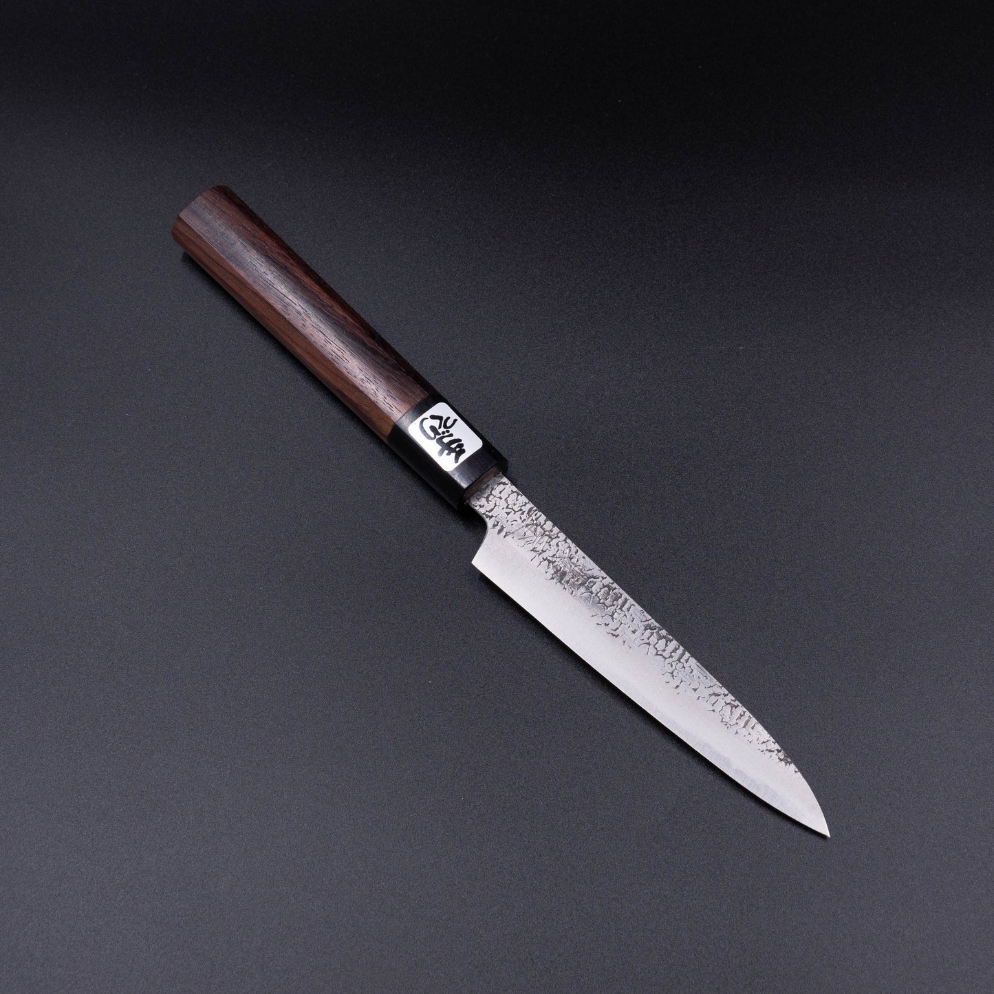 BlueSuper Carbon Steel Tsuchime StainlessClad Petty Rosewood Octagonal Handle
