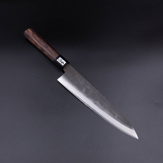 Yoshida Hamono ZDP189 Kurouchi Gyuto Rosewood Octagonal Handle