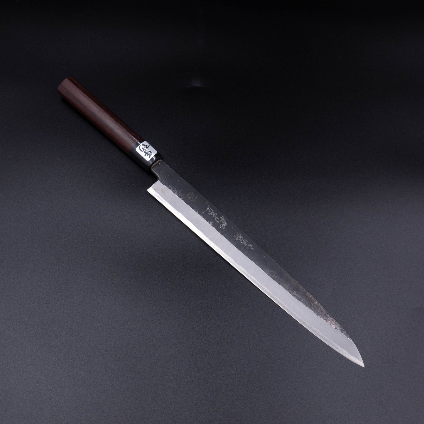 "Tanegashima" Blue#2 Carbon Steel Kurouchi Yanagiba Rosewood Handle