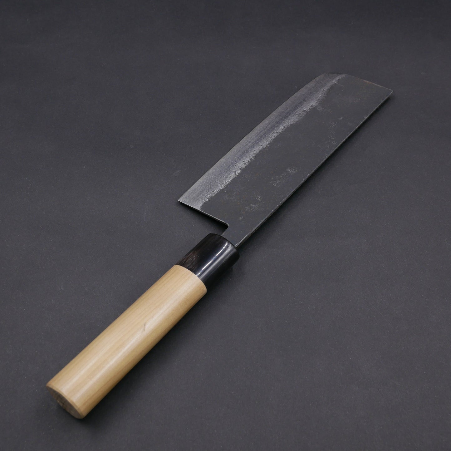 White#2 Carbon Steel Kurouchi Nakiri Magnolia Handle