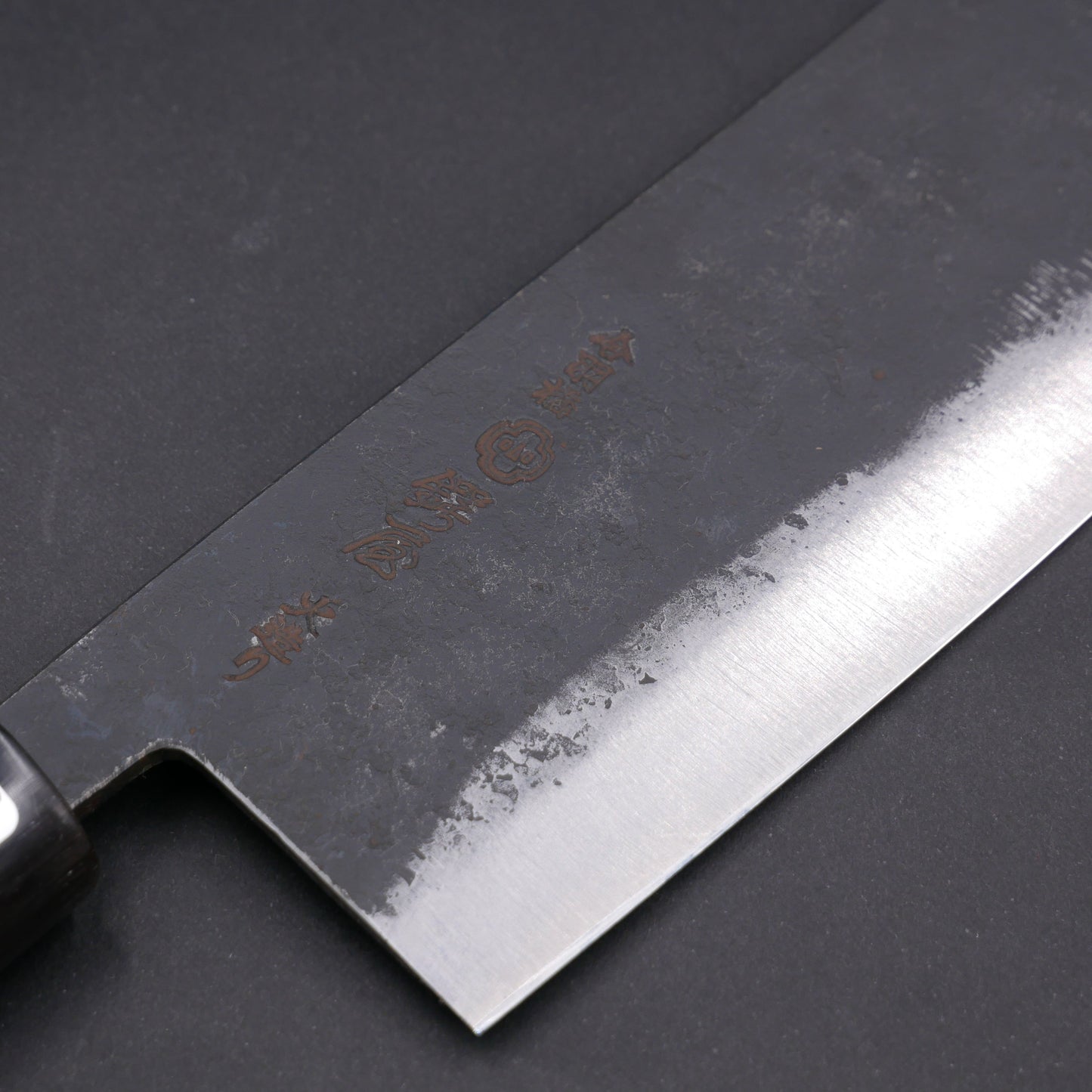 White#2 Carbon Steel Kurouchi Nakiri Magnolia Handle