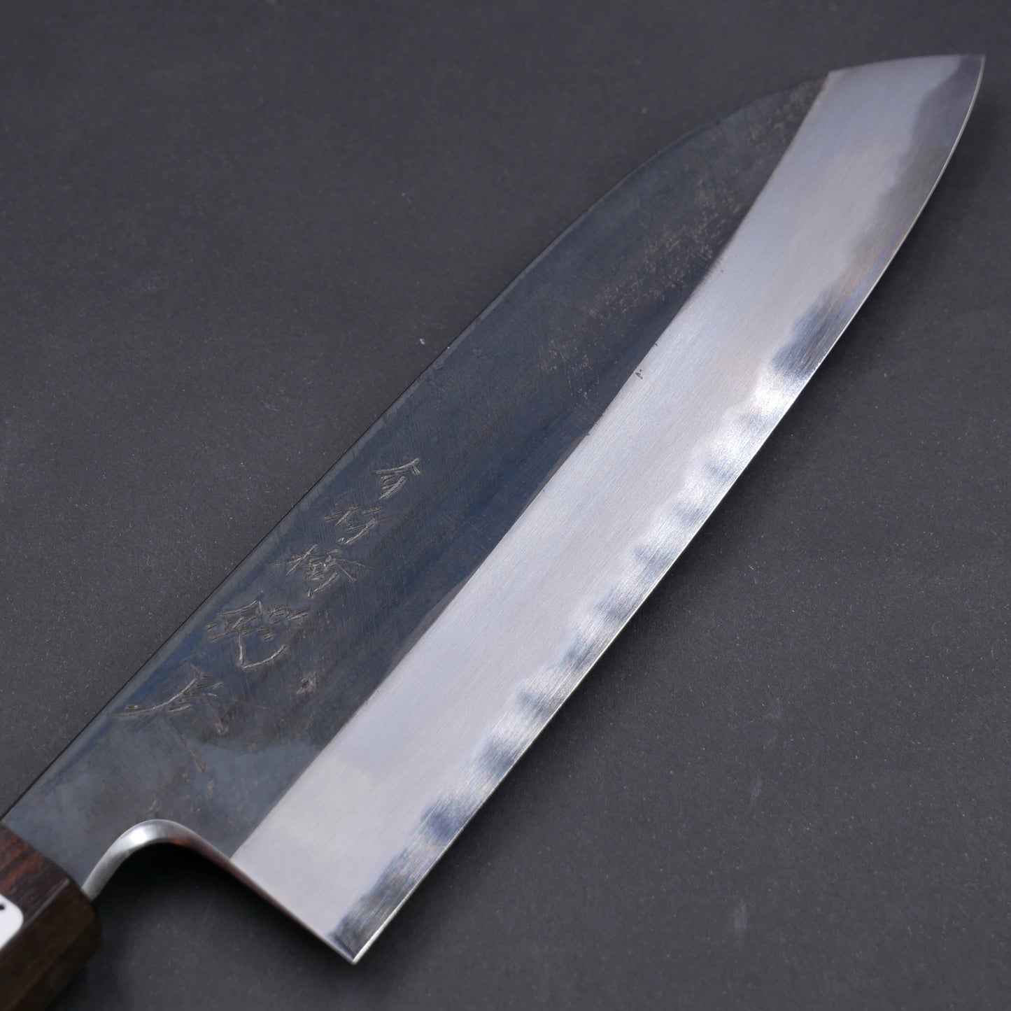 Blue#1 Carbon Steel Kurouchi Santoku Bubinga Octagonal Handle