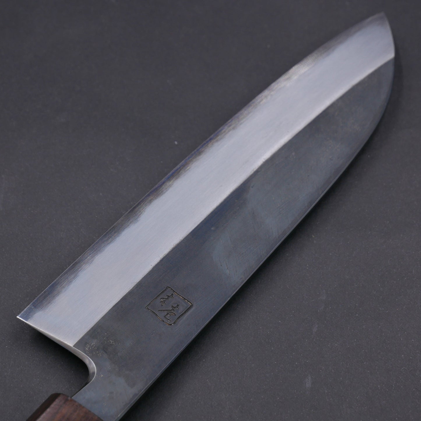 Blue#1 Carbon Steel Kurouchi Santoku Bubinga Octagonal Handle