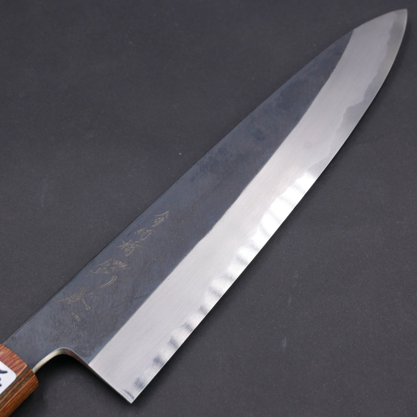 Blue#1 Carbon Steel Kurouchi Gyuto Satine Octagonal Handle