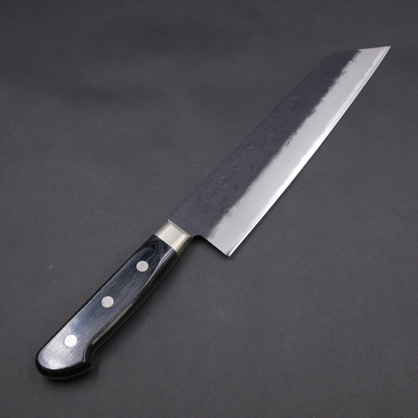 BlueSuper Carbon Steel Kurouchi Tsuchime StainlessClad Kiritsuke Gyuto