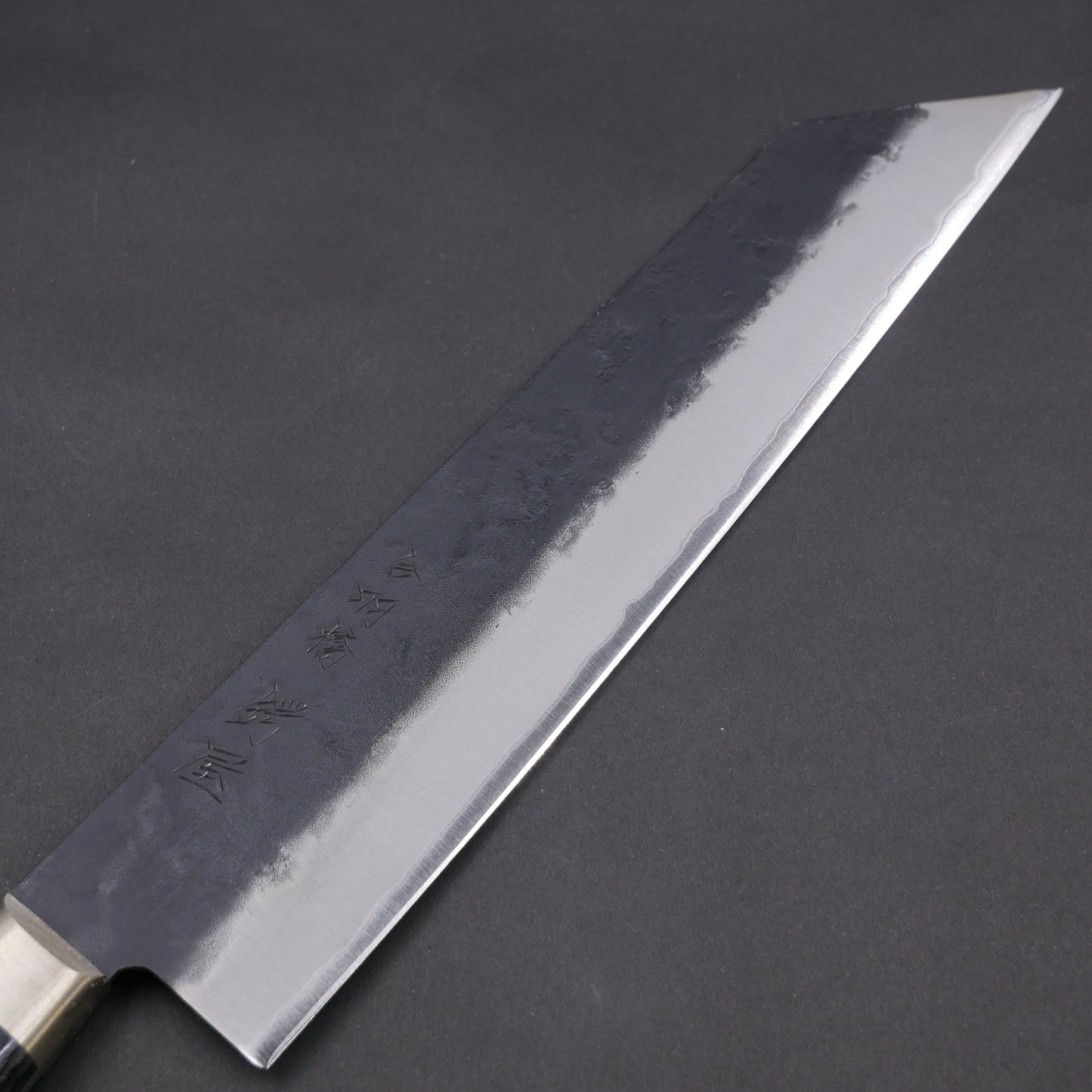 BlueSuper Carbon Steel Kurouchi Tsuchime StainlessClad Kiritsuke Gyuto